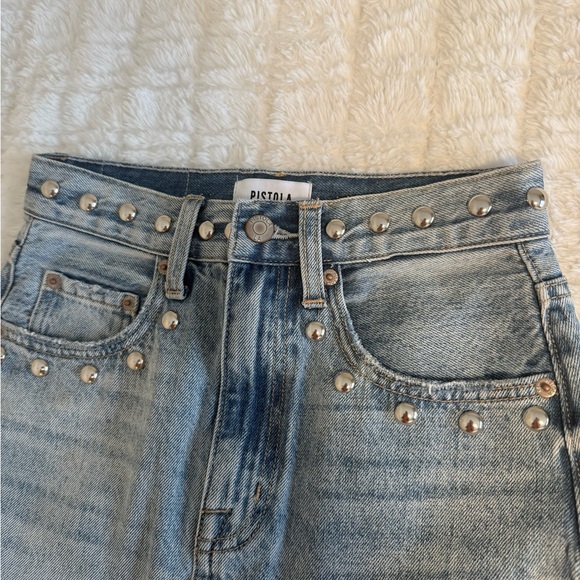 PISTOLA Alice High Rise Mini Skirt, Studded, NEW WITH TAGS - Picture 3 of 4